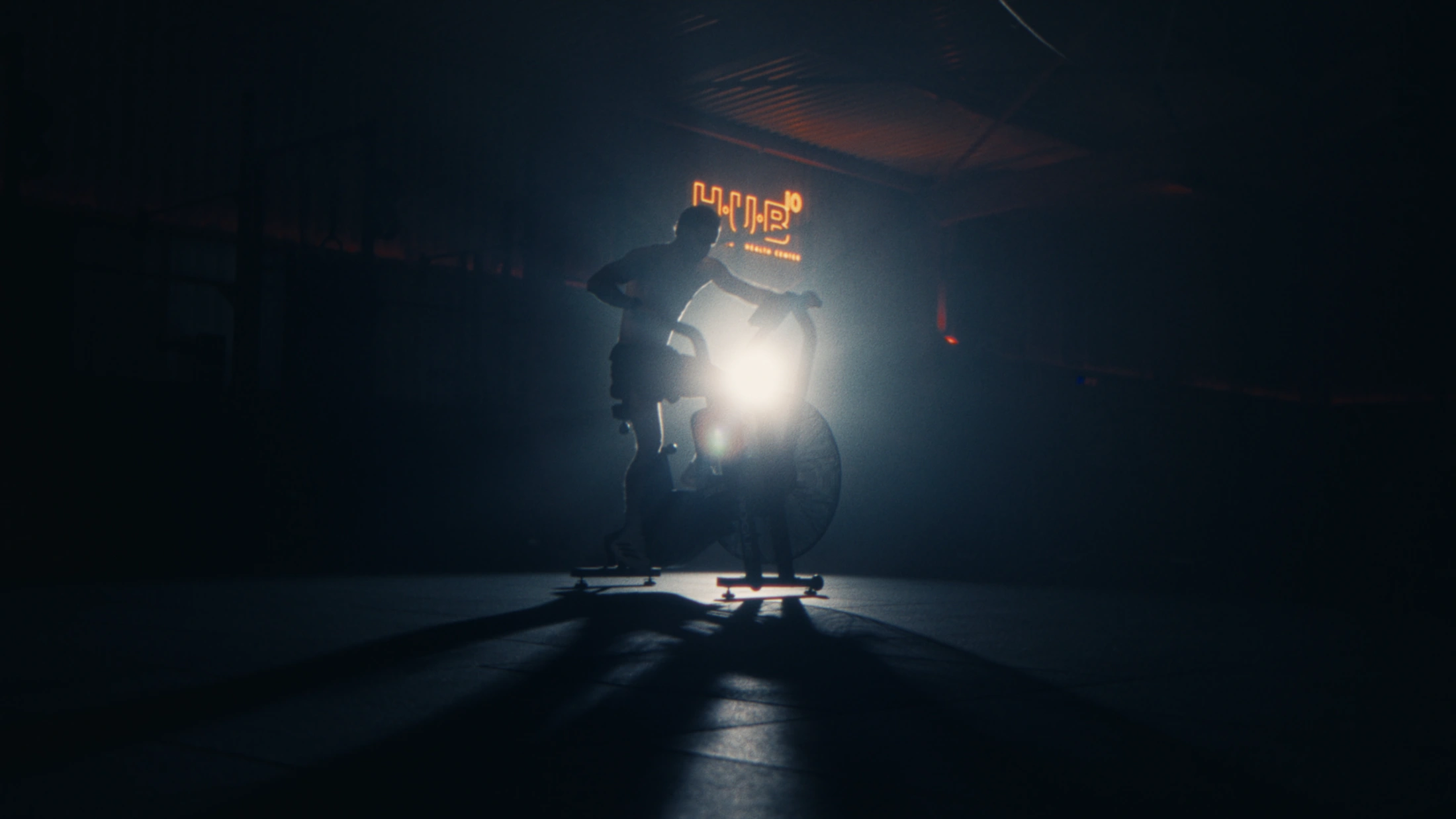 Cinematic still from Beyond Performance documentary: a quiet, reflective frame about uncertainty and what it takes to leave home and chase a bigger goal