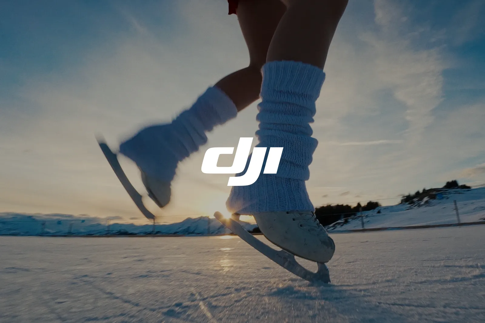 DJI Action 6 brand video by Lua Hell: alpine ice skating frame combining FPV and handheld camera work